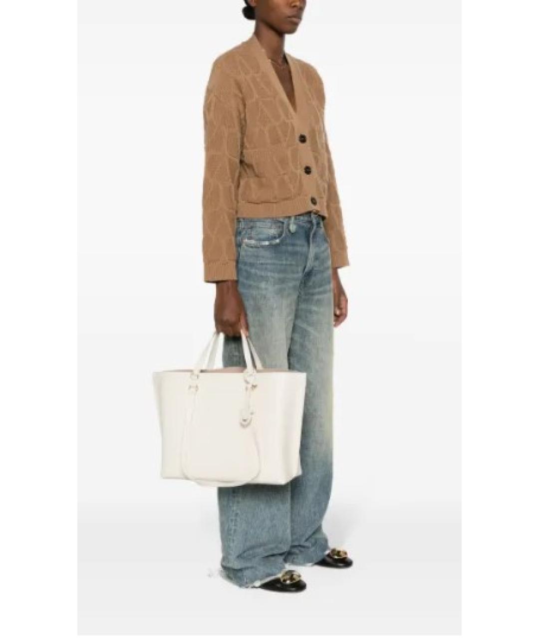 PINKO Белая кожаная сумка тоут, фото 2