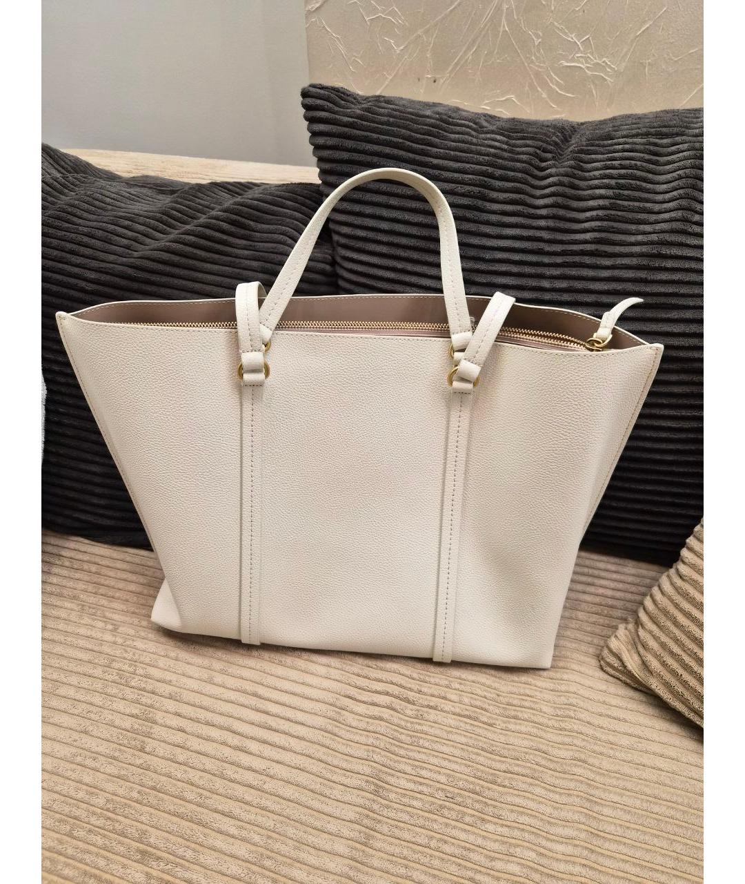 PINKO Белая кожаная сумка тоут, фото 3