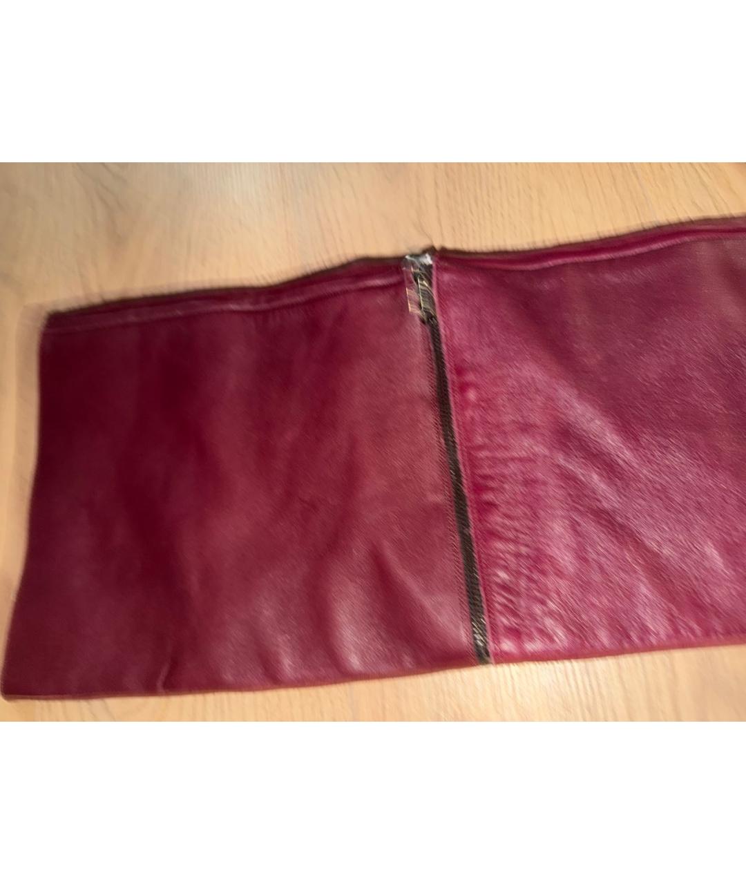 ALEXANDER ARUTYUNOV Бордовые кожаные ботфорты, фото 5