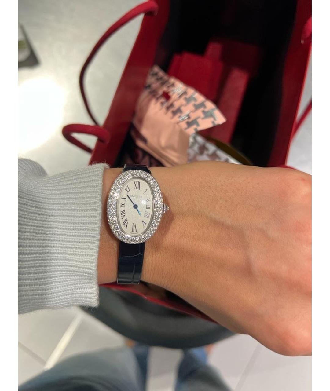 CARTIER Темно-синие часы из белого золота, фото 3