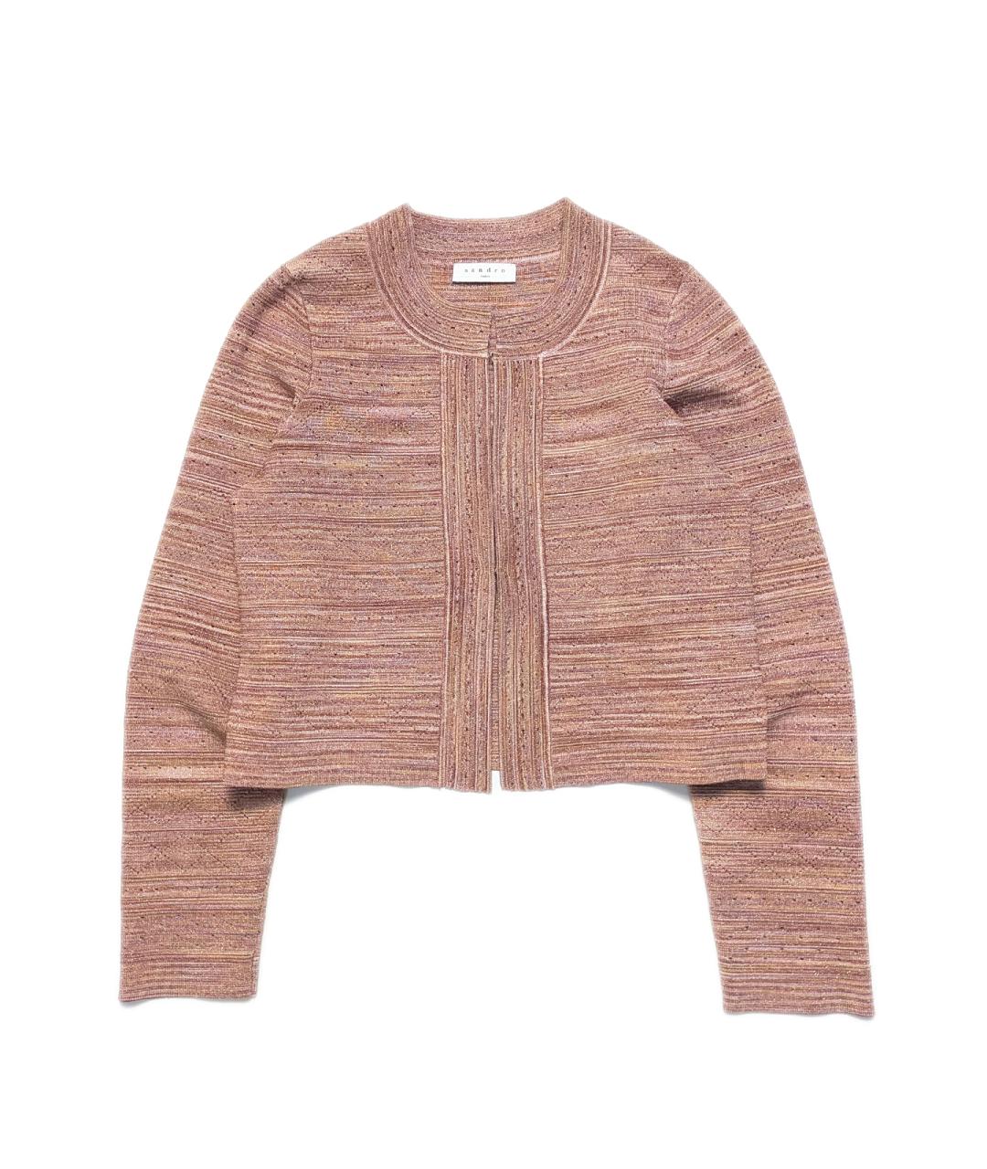 SANDRO Коралловый вискозный кардиган, фото 1