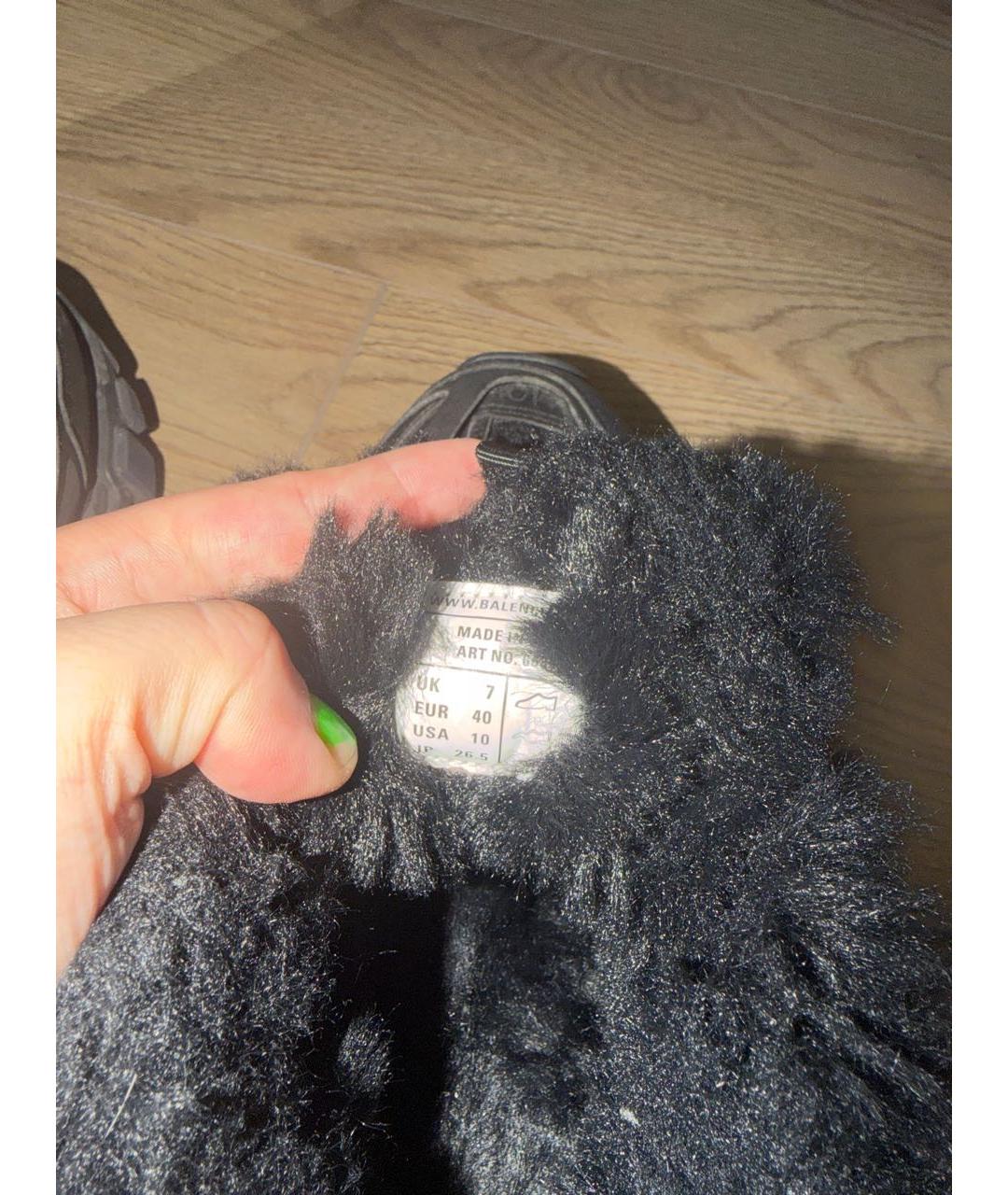 BALENCIAGA Черные текстильные кроссовки, фото 6
