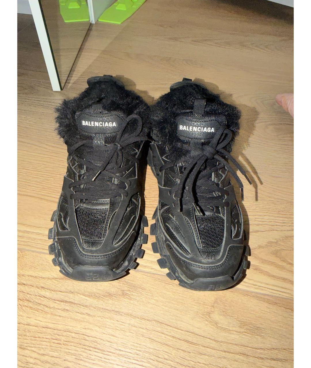 BALENCIAGA Черные текстильные кроссовки, фото 2