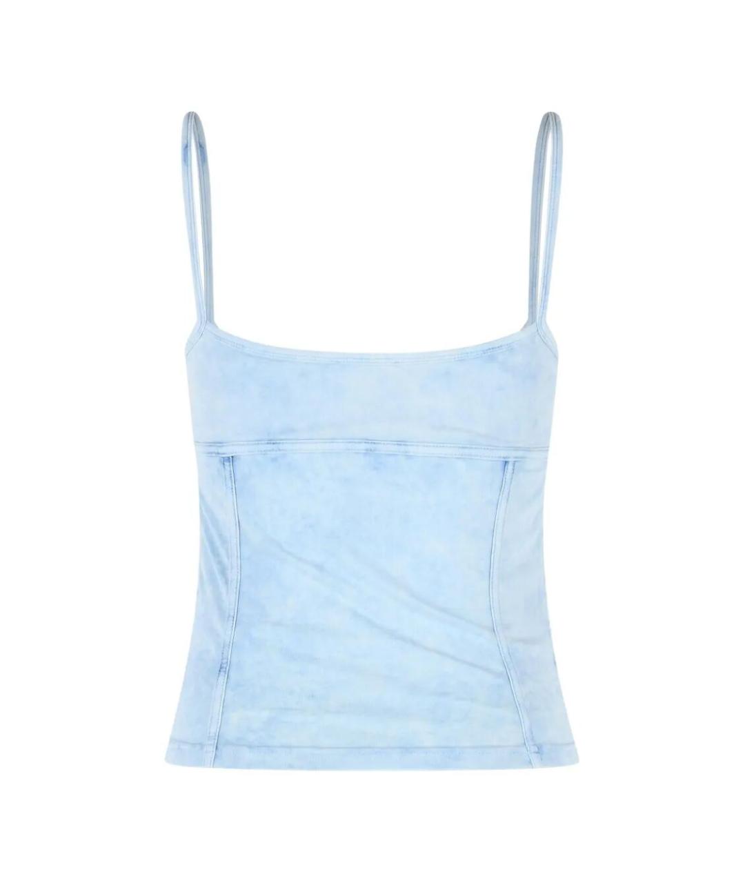 DIESEL Голубая хлопковая майка, фото 3