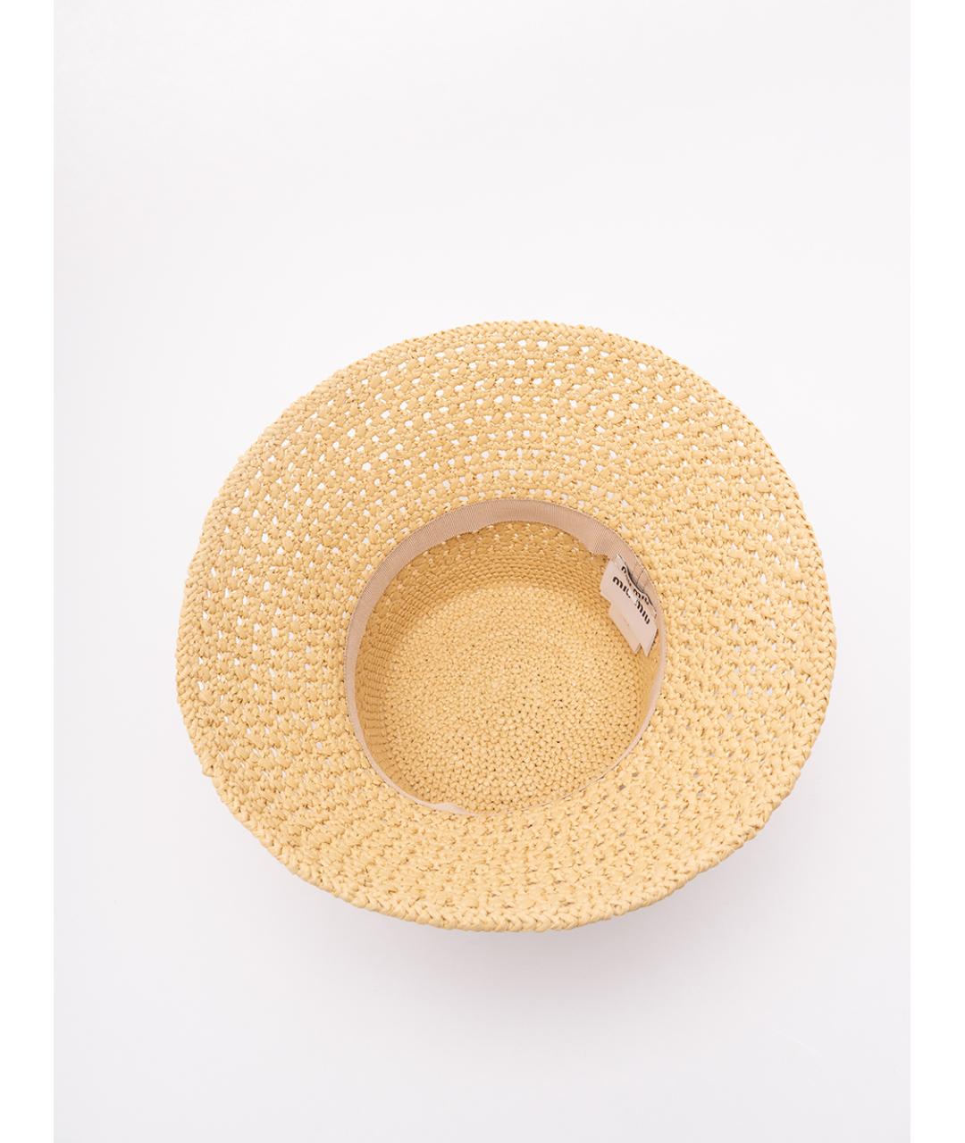 MIU MIU Бежевая шляпа, фото 2