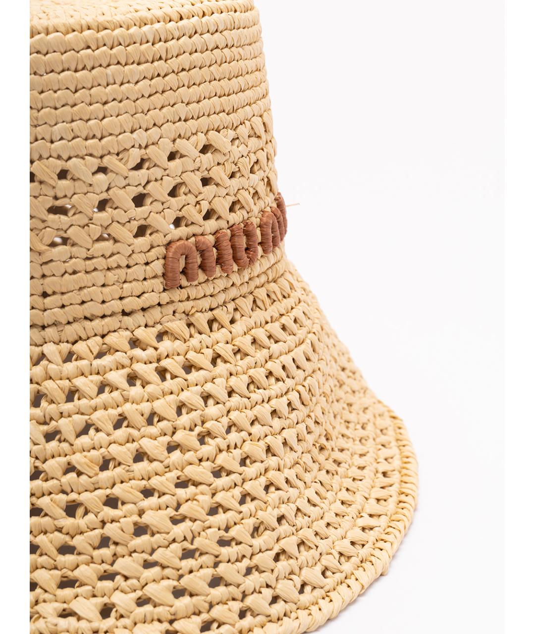 MIU MIU Бежевая шляпа, фото 3