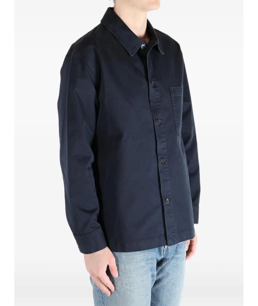 SAINT LAURENT Темно-синяя хлопковая кэжуал рубашка, фото 3