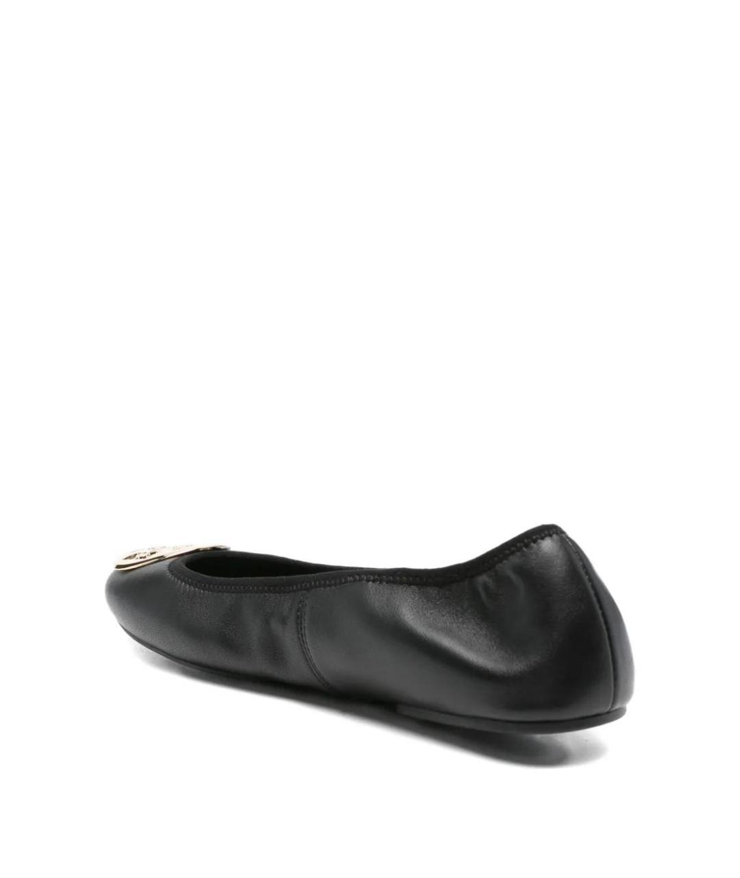 TORY BURCH Черные кожаные балетки, фото 2