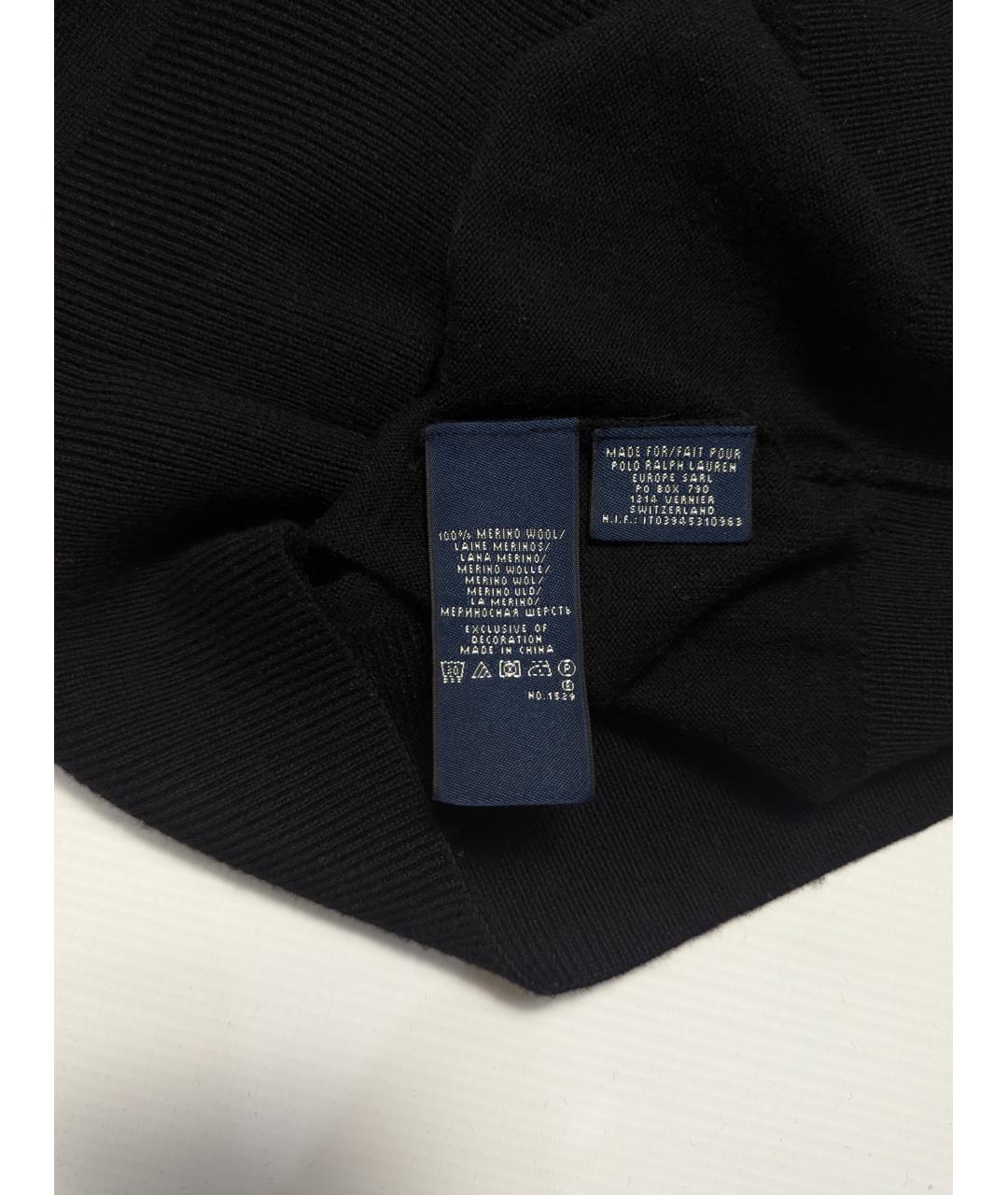 RALPH LAUREN Черный шерстяной кардиган, фото 4