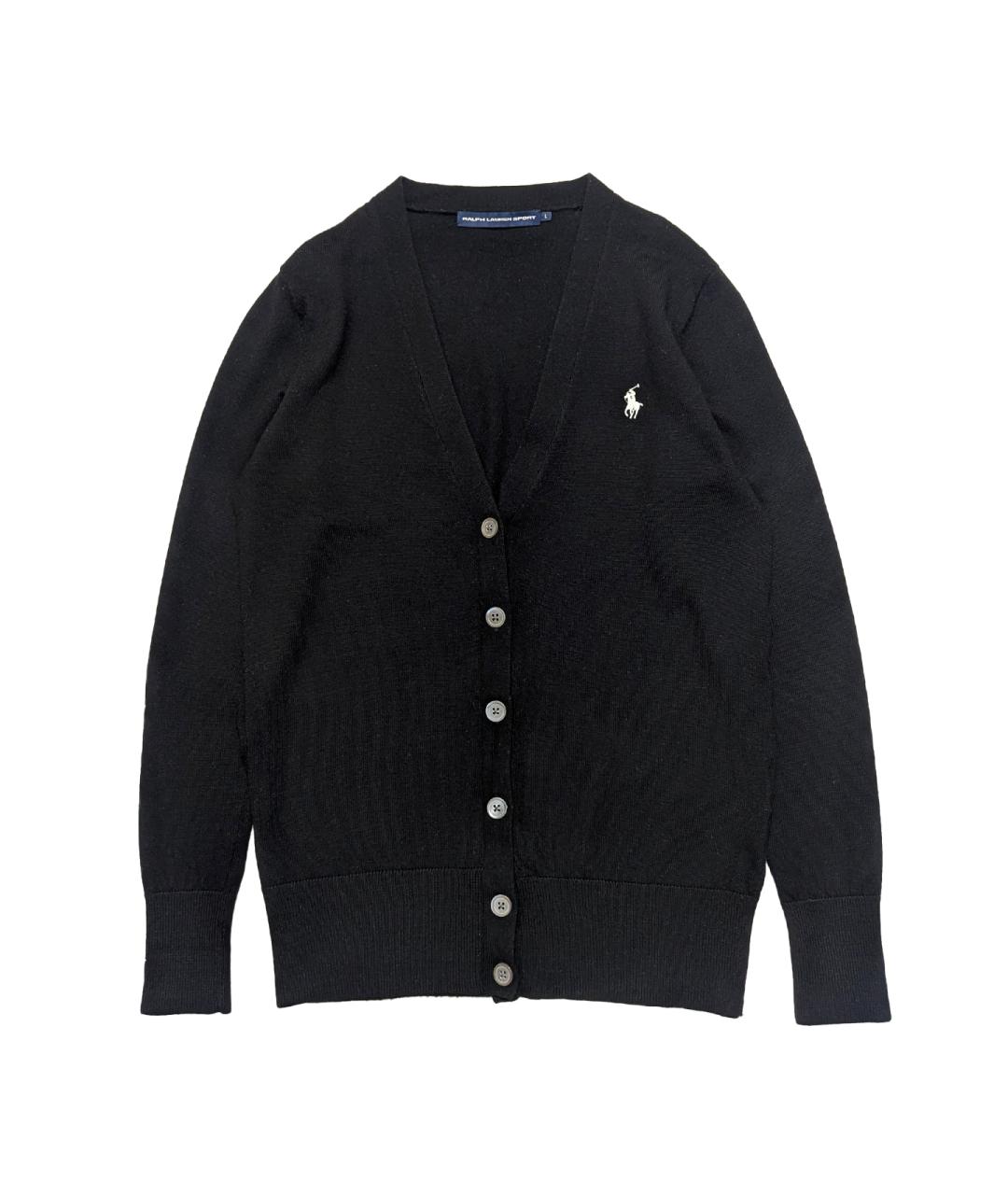 RALPH LAUREN Черный шерстяной кардиган, фото 1