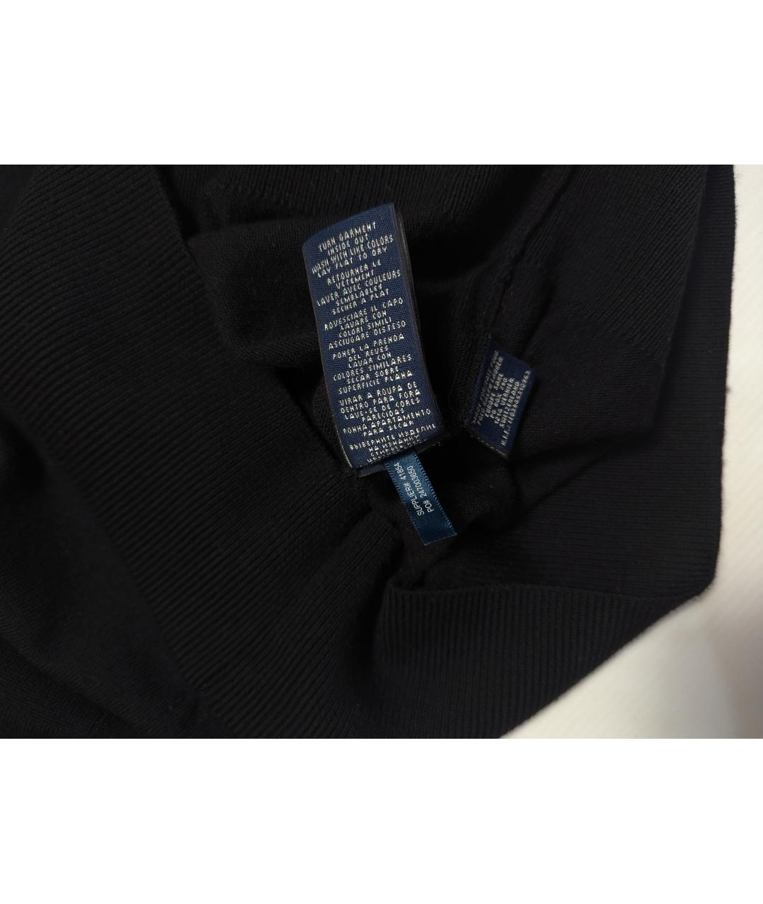 RALPH LAUREN Черный шерстяной кардиган, фото 5
