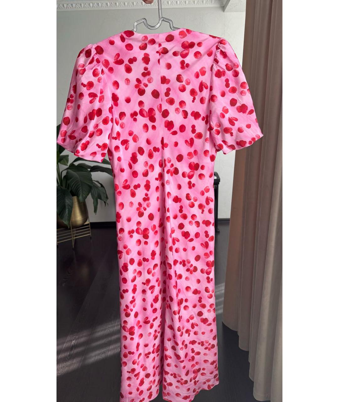 12 STOREEZ Розовое шелковое повседневное платье, фото 2