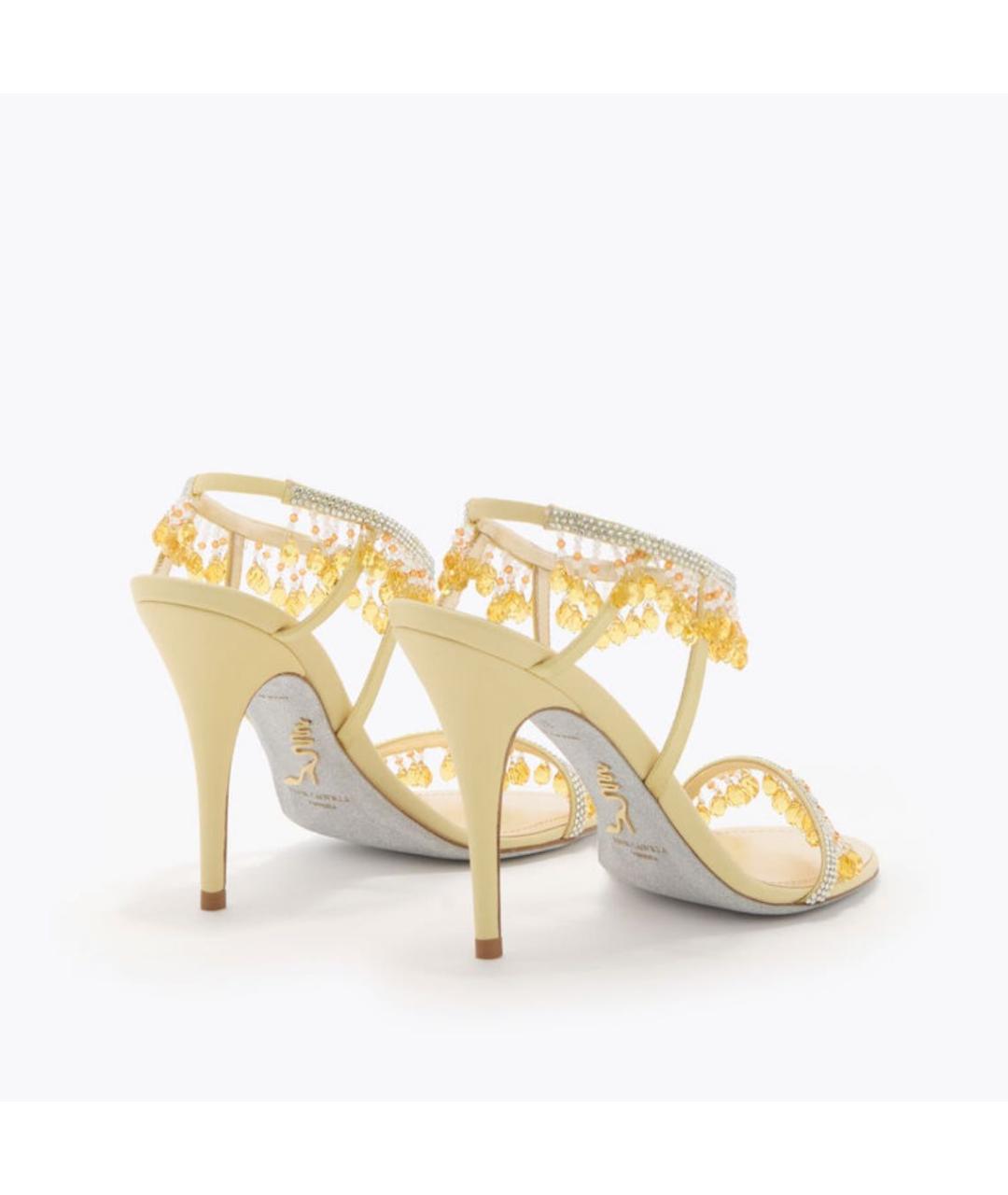 RENE CAOVILLA Золотые босоножки, фото 3