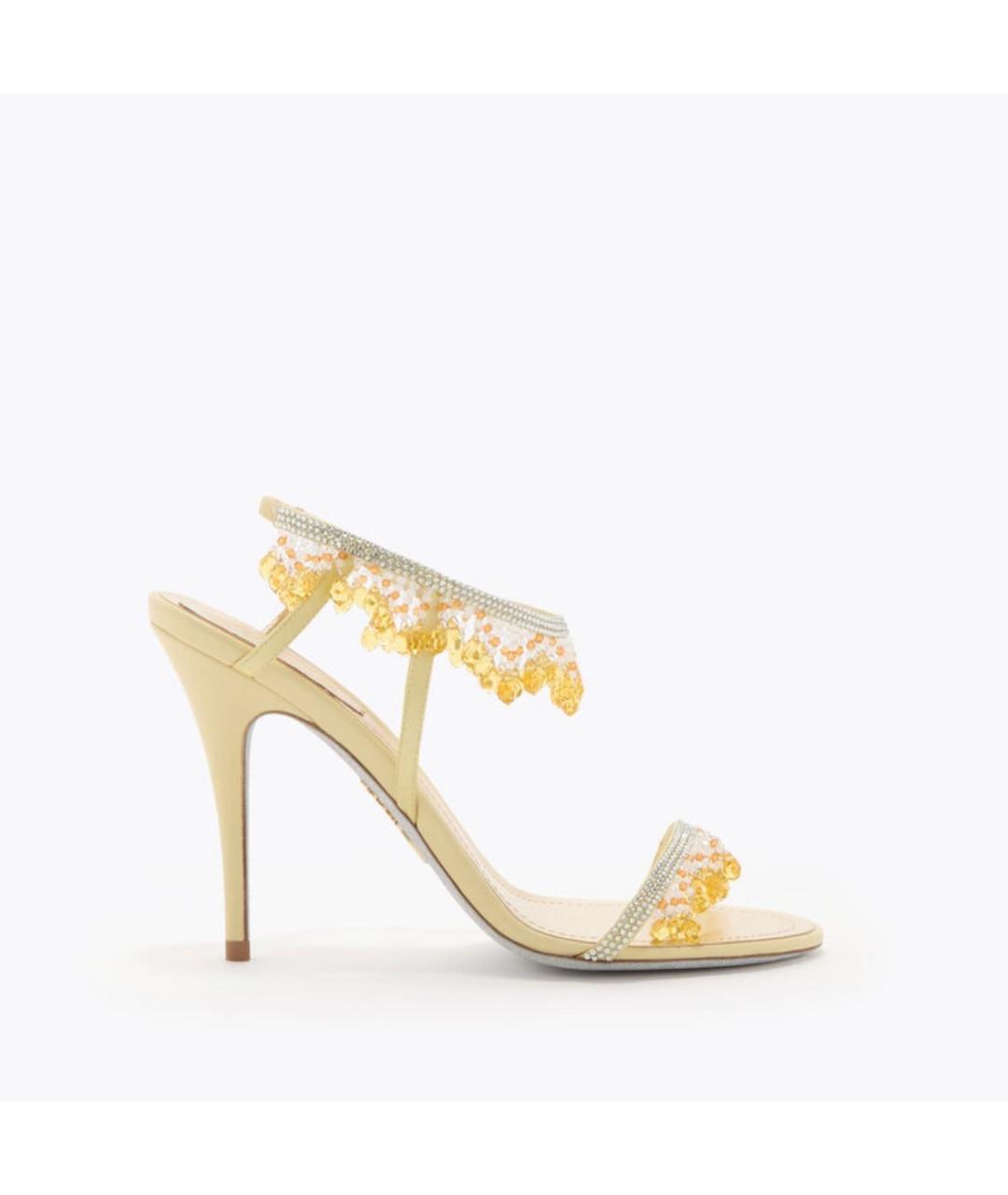 RENE CAOVILLA Золотые босоножки, фото 4