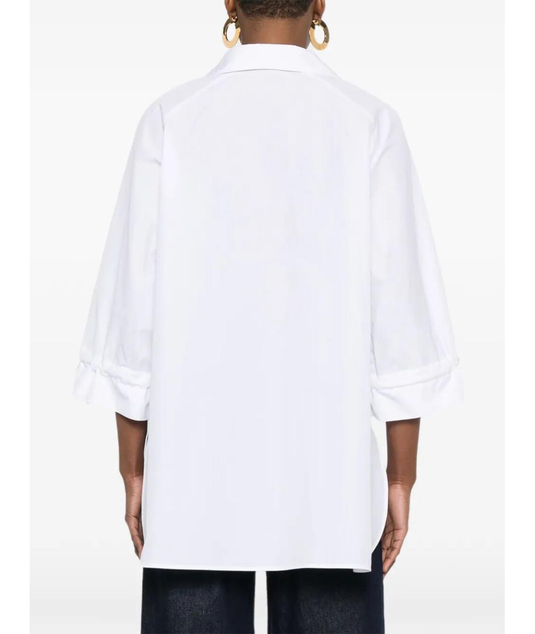MAX MARA Белая хлопковая рубашка, фото 5