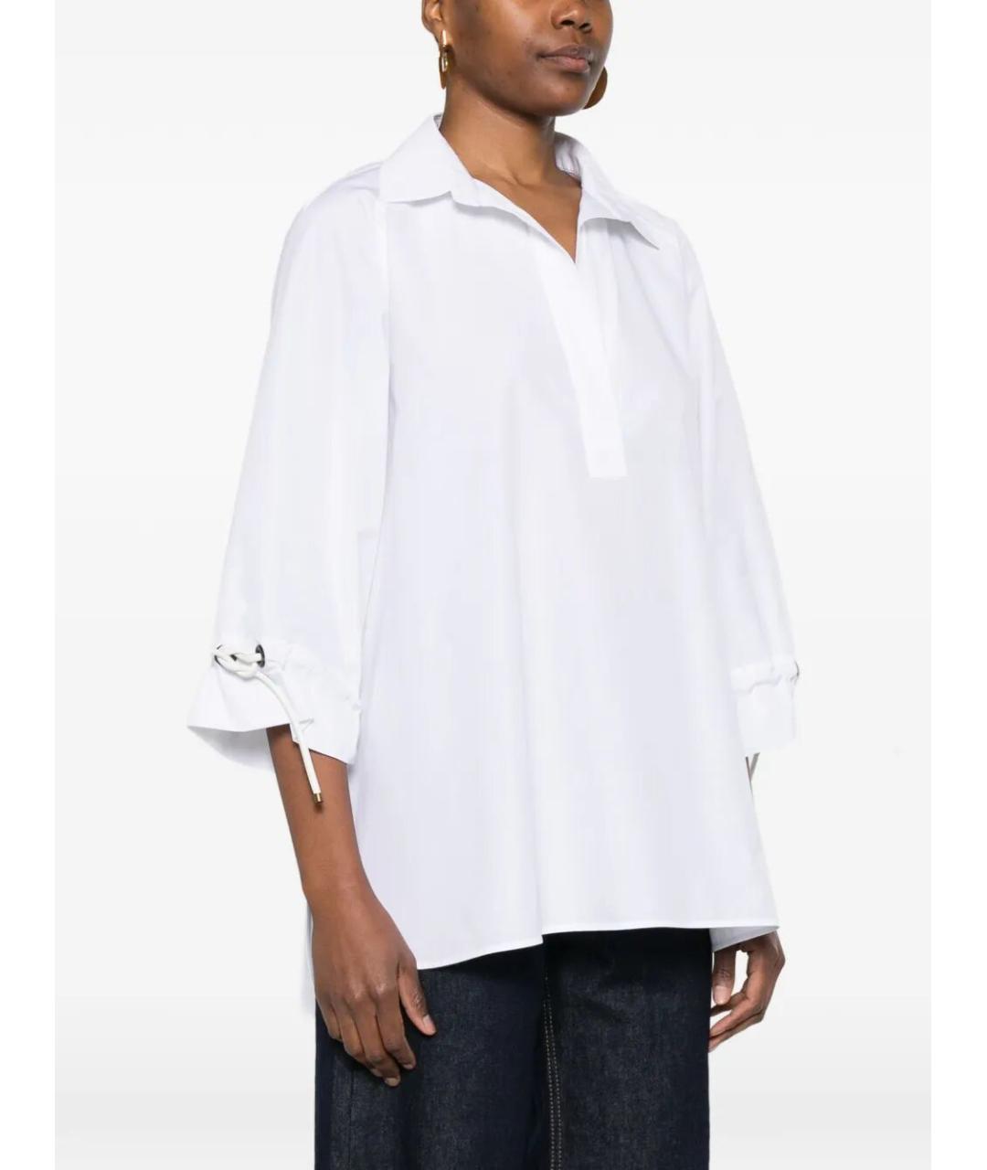 MAX MARA Белая хлопковая рубашка, фото 3