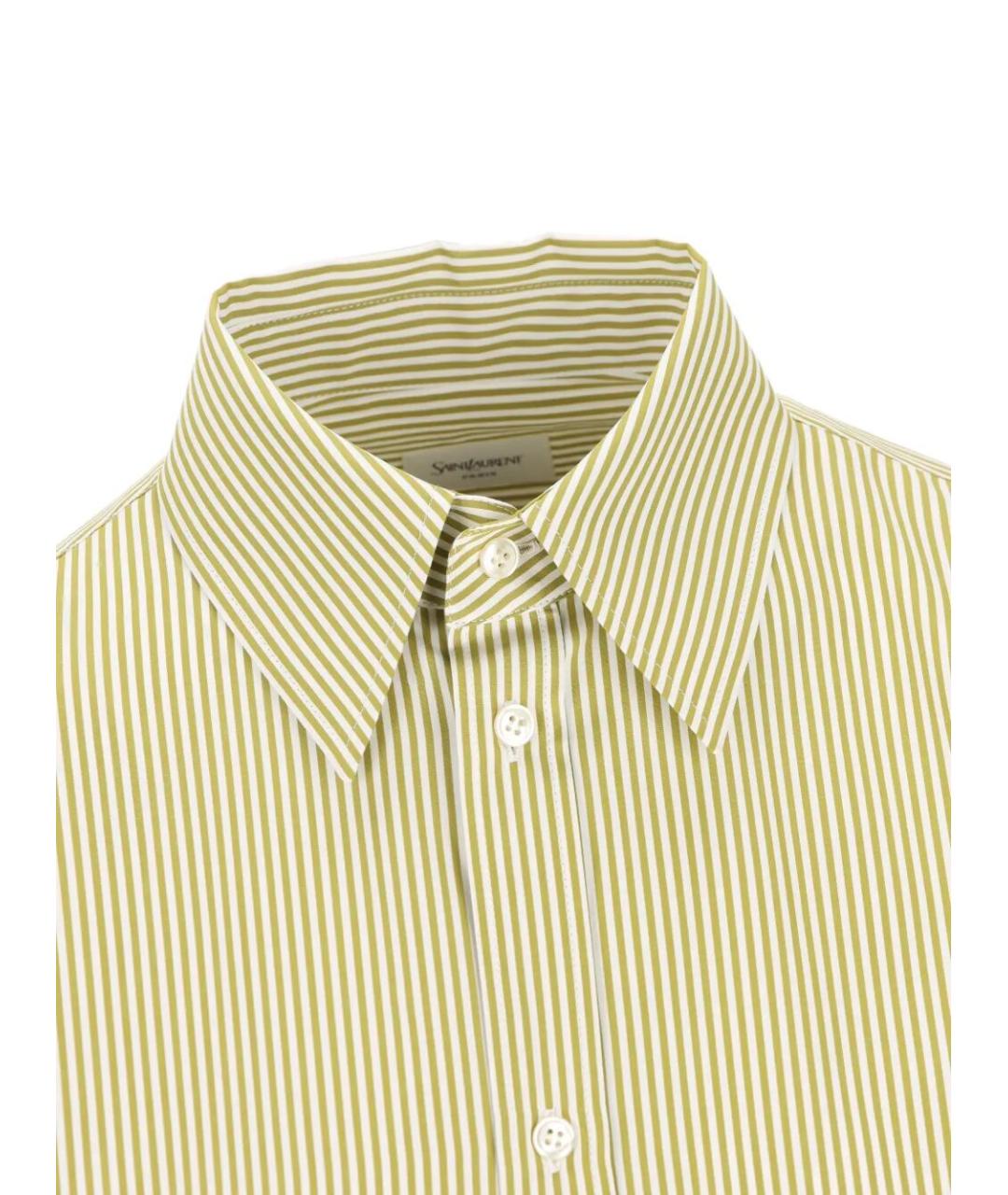 SAINT LAURENT Зеленые хлопковое повседневное платье, фото 3