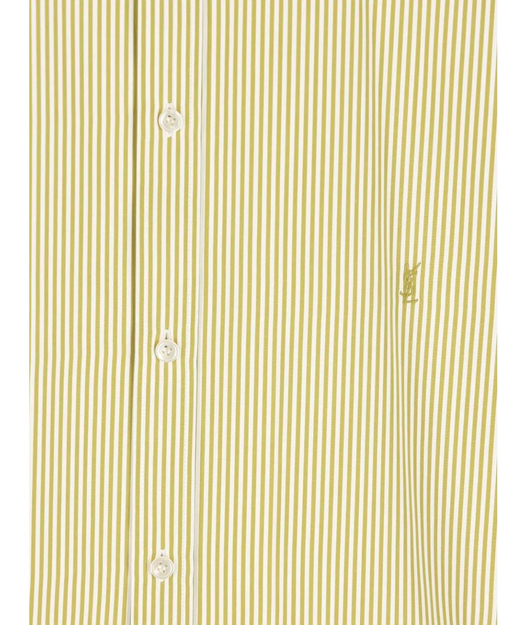 SAINT LAURENT Зеленые хлопковое повседневное платье, фото 4