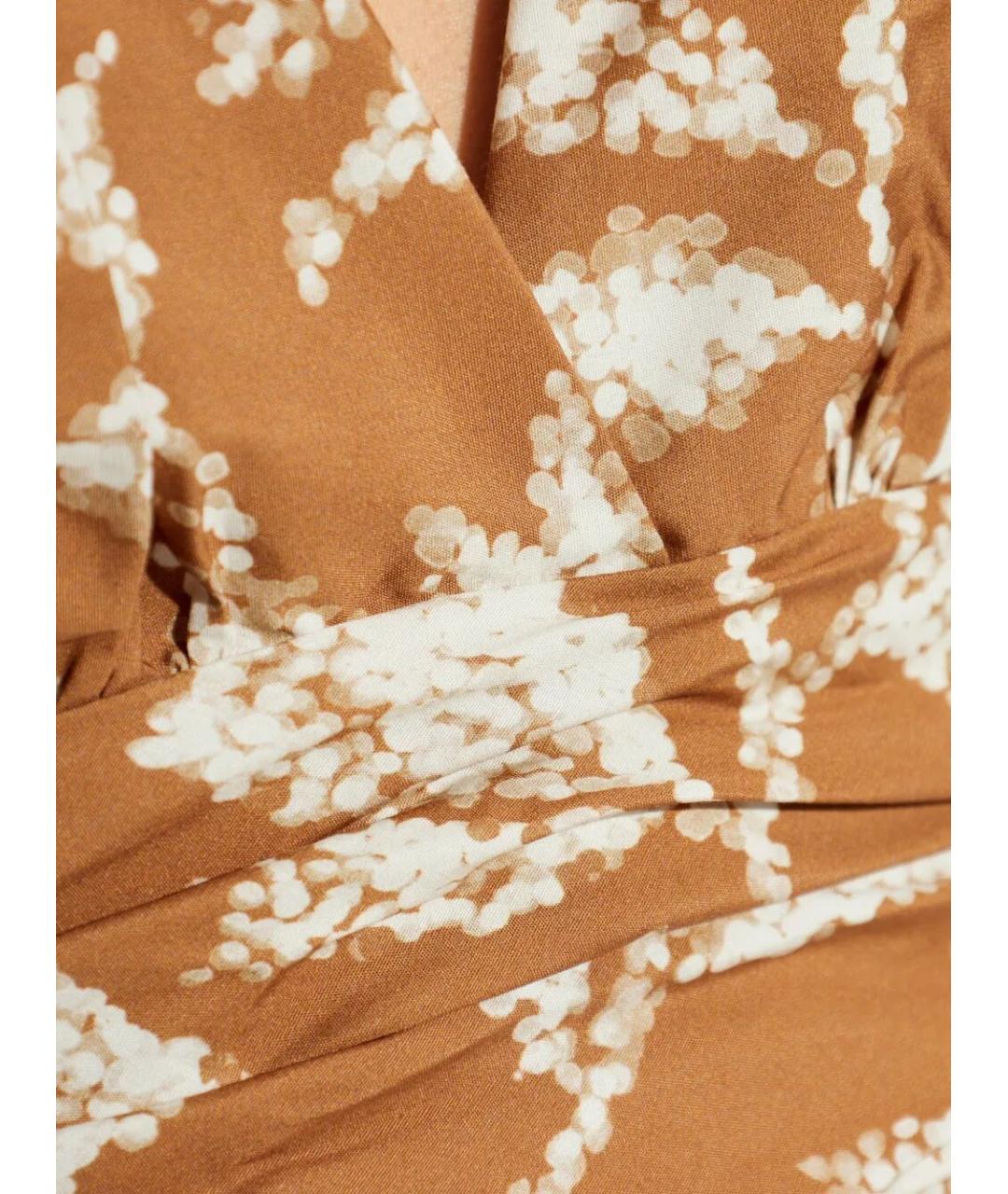 MAX MARA Бежевое хлопковое повседневное платье, фото 3