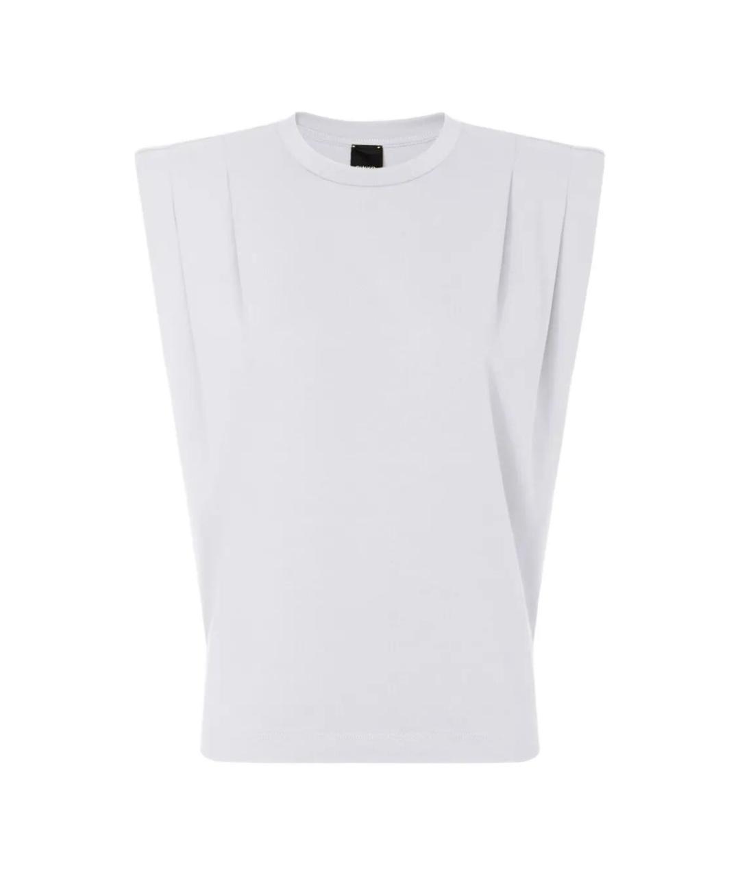 PINKO Белая вискозная майка, фото 1
