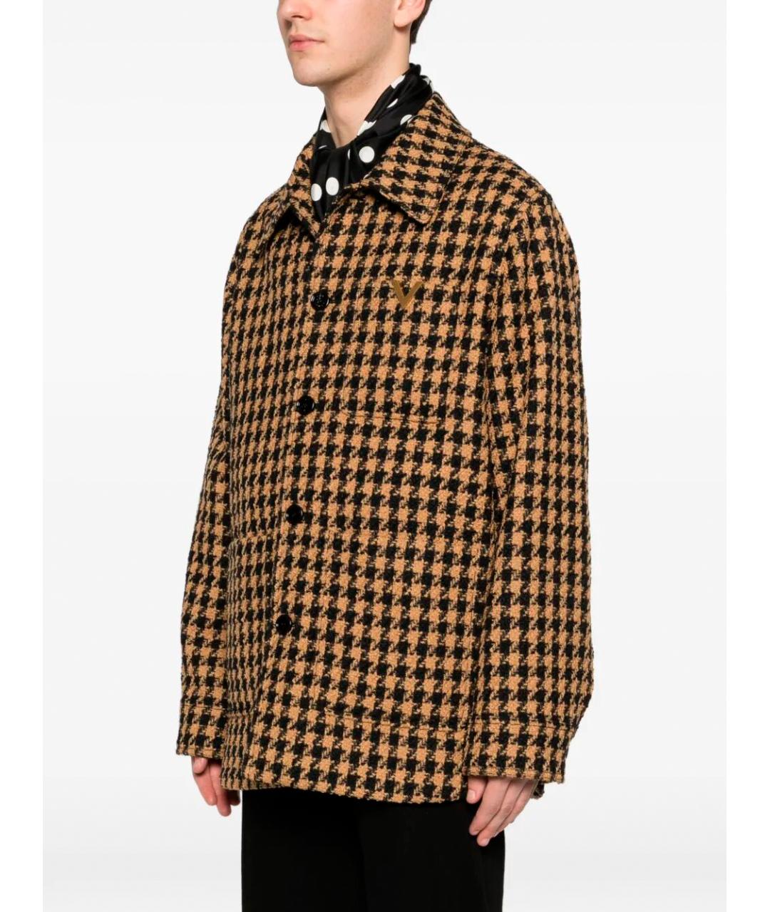 VALENTINO Мульти шерстяная кэжуал рубашка, фото 5