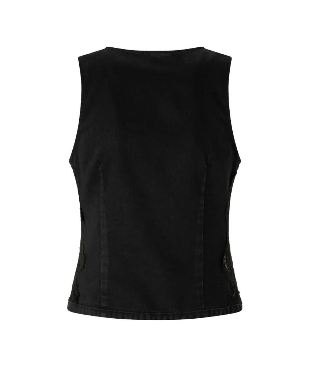 PINKO Черный хлопковый жилет, фото 2