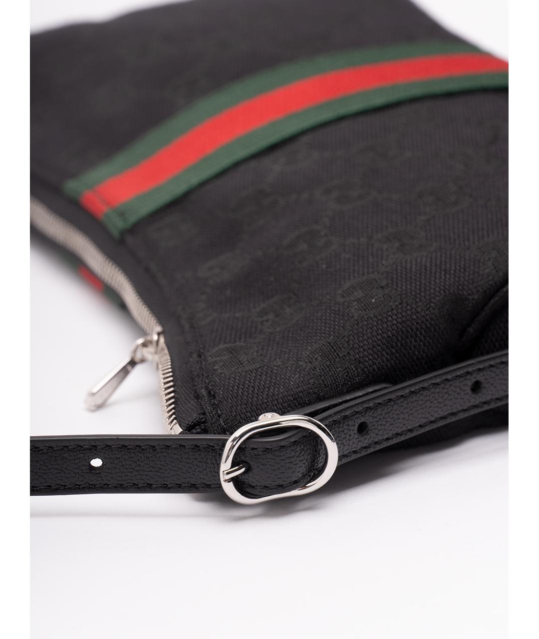 GUCCI Черная тканевая сумка на плечо, фото 5