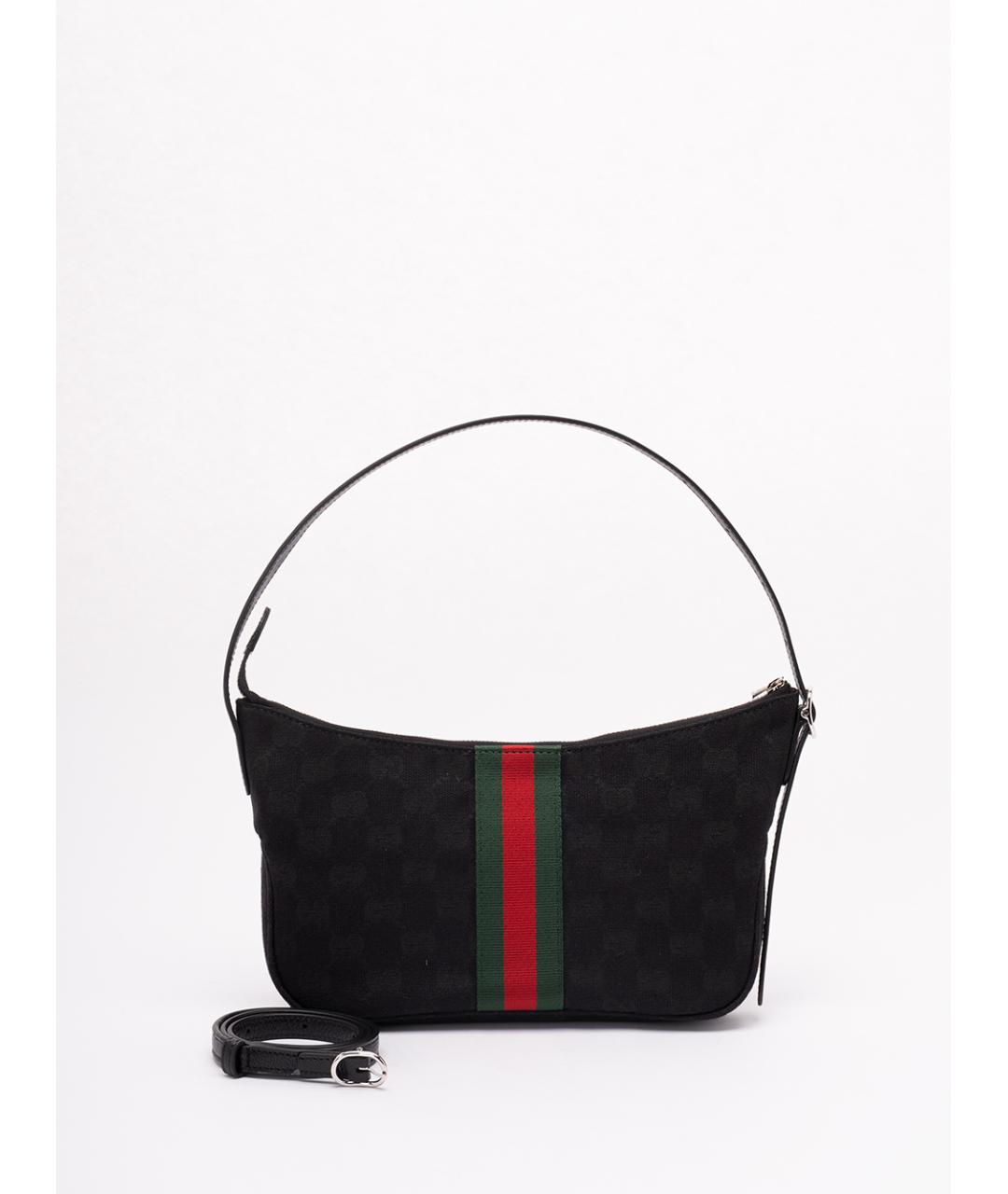GUCCI Черная тканевая сумка на плечо, фото 2