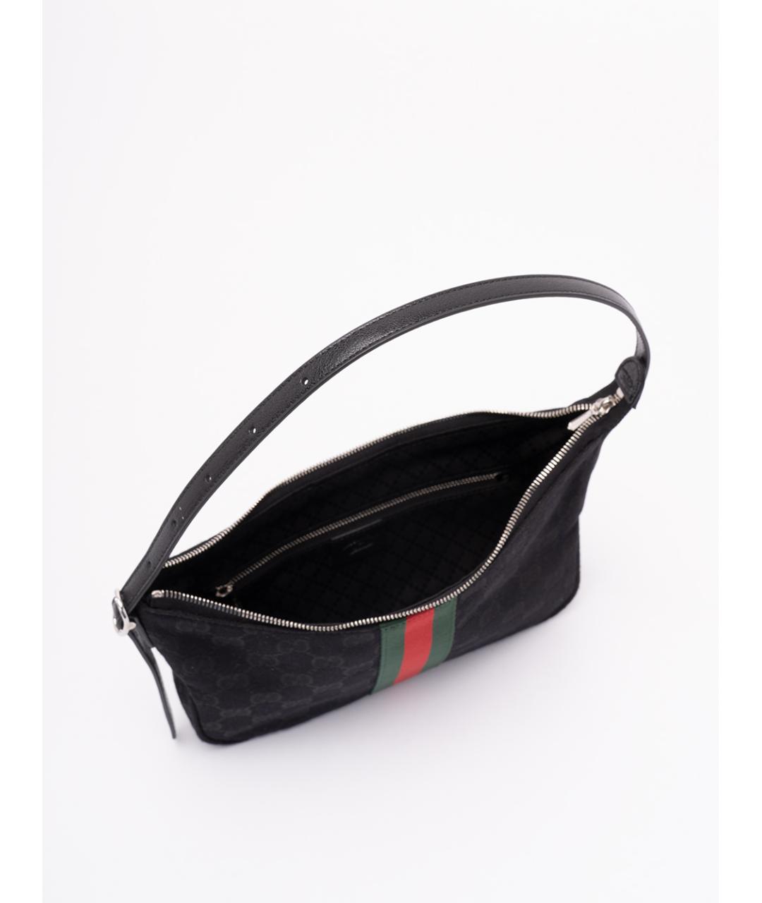 GUCCI Черная тканевая сумка на плечо, фото 6