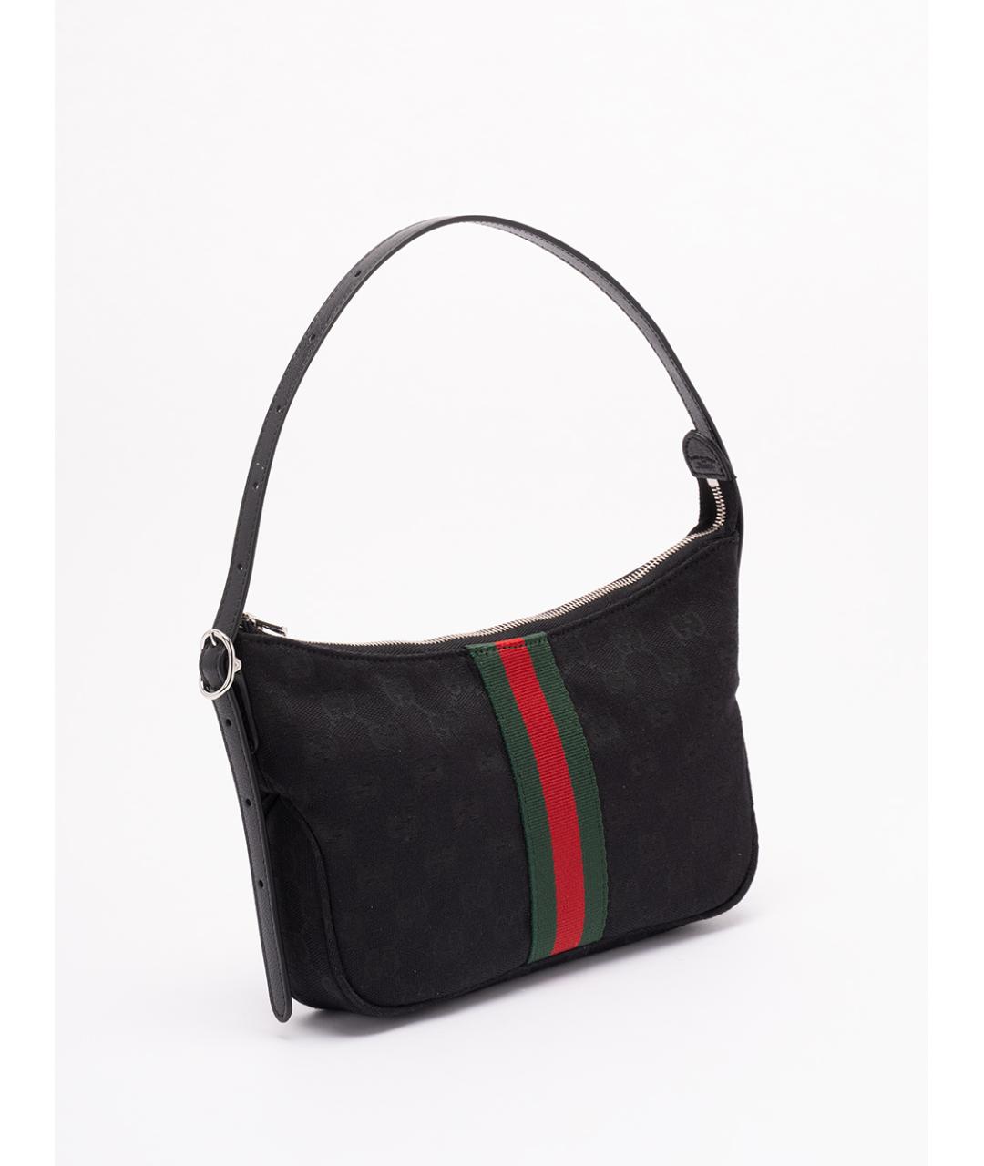 GUCCI Черная тканевая сумка на плечо, фото 3