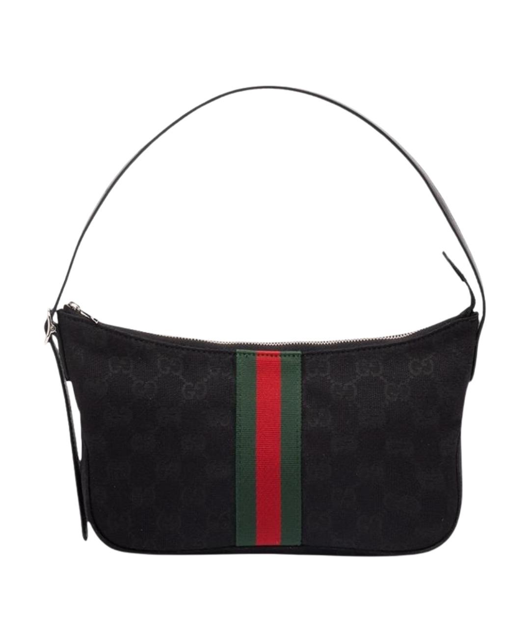 GUCCI Черная тканевая сумка на плечо, фото 1