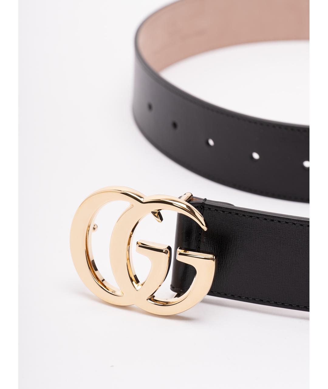 GUCCI Черный кожаный ремень, фото 2