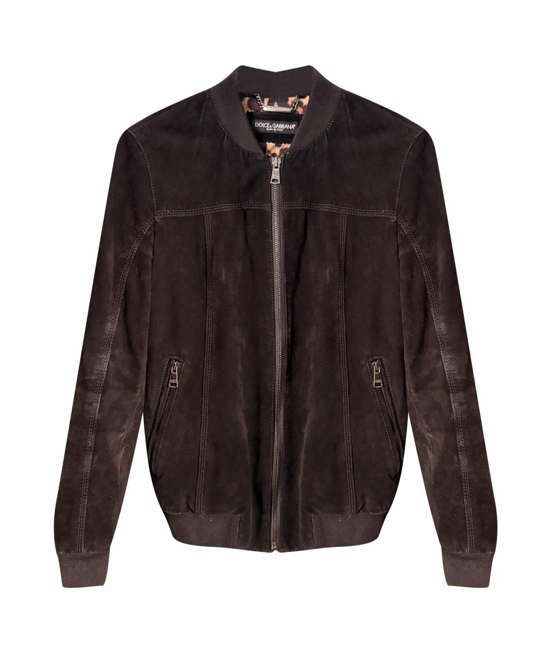 DOLCE&GABBANA Коричневая замшевая куртка, фото 1