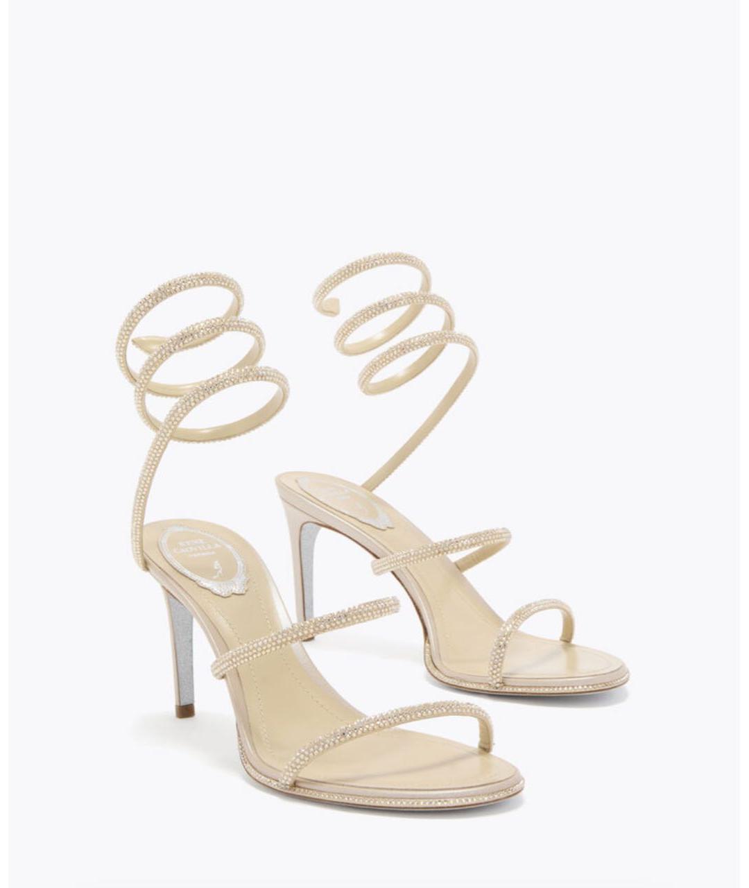 RENE CAOVILLA Бежевые босоножки, фото 2