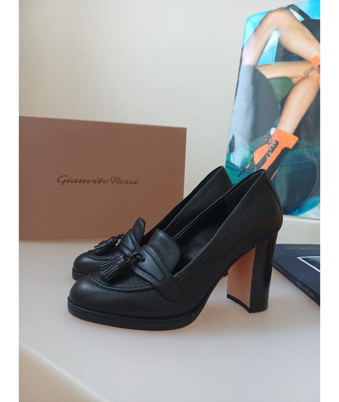 GIANVITO ROSSI Черные кожаные туфли, фото 3