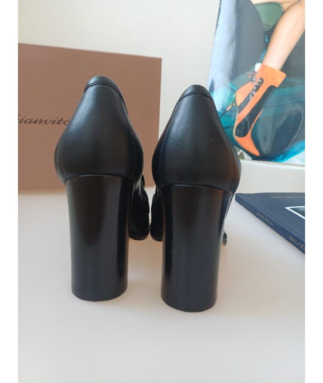 GIANVITO ROSSI Черные кожаные туфли, фото 8