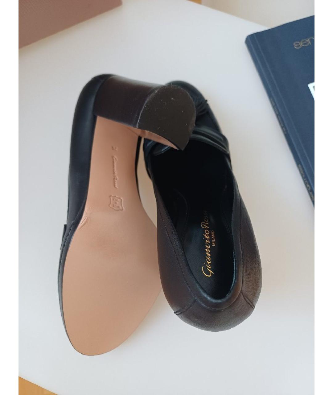 GIANVITO ROSSI Черные кожаные туфли, фото 9