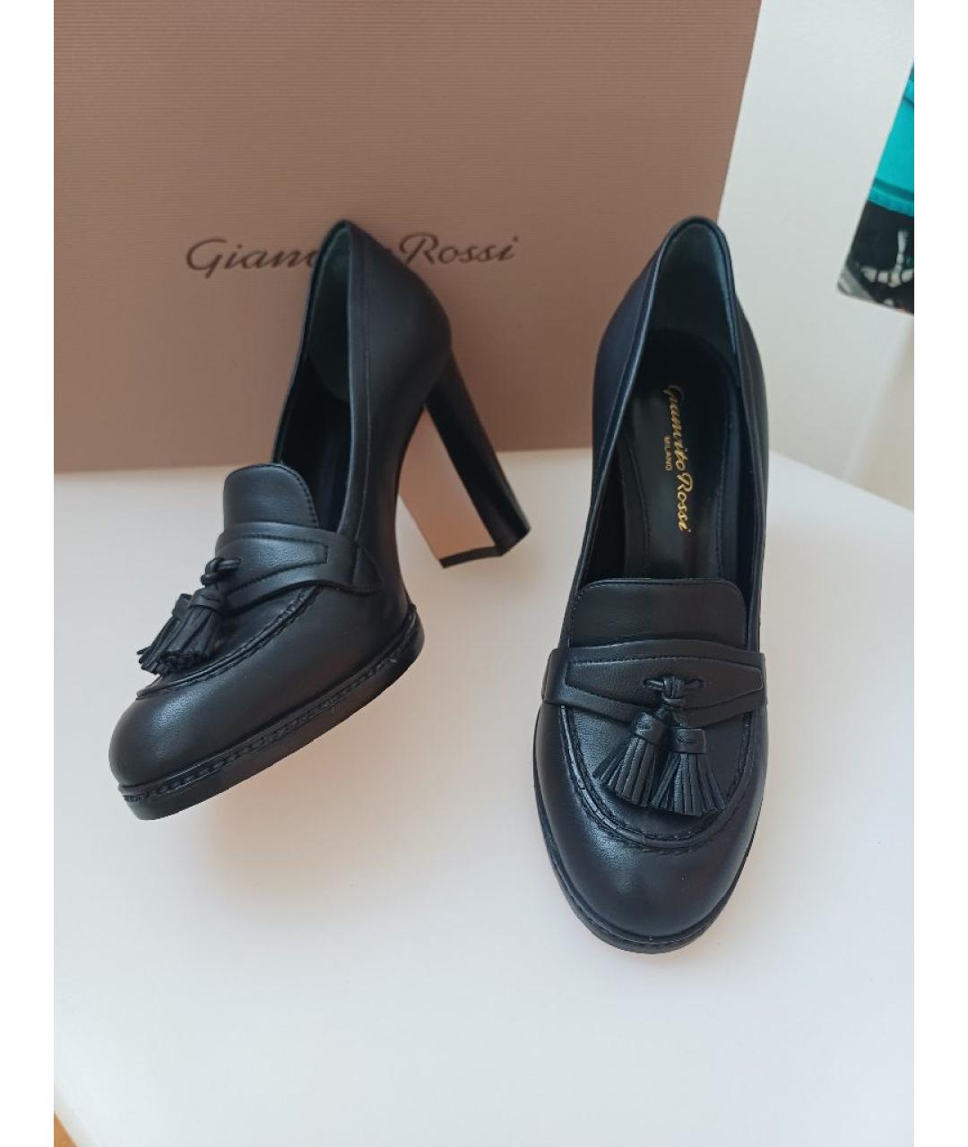 GIANVITO ROSSI Черные кожаные туфли, фото 5