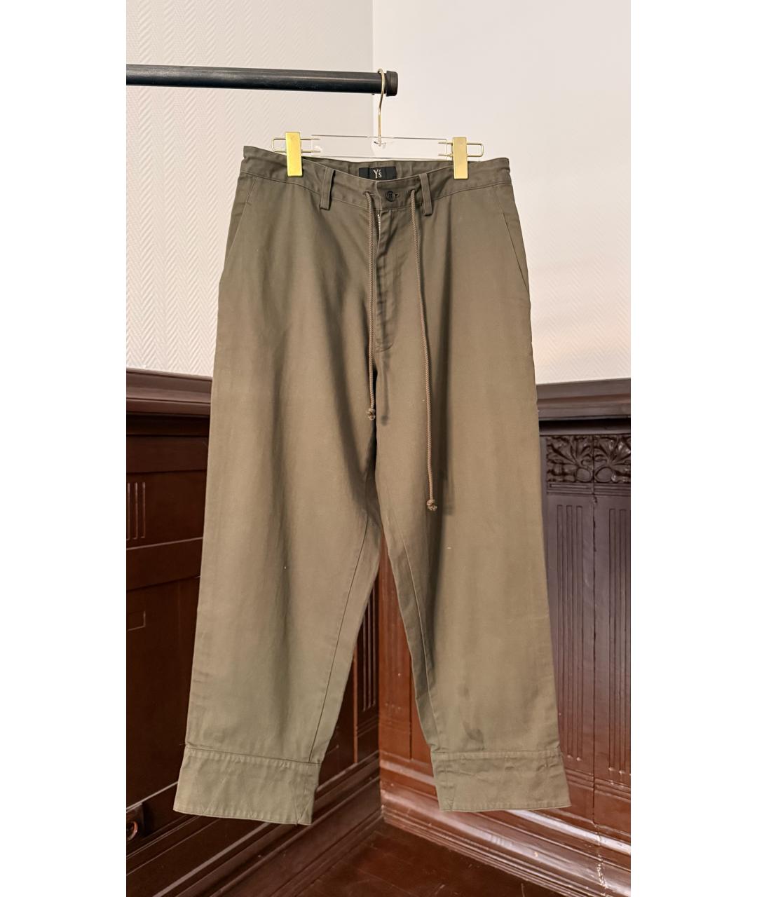 YOHJI YAMAMOTO Хаки хлопковые бриджи, фото 5
