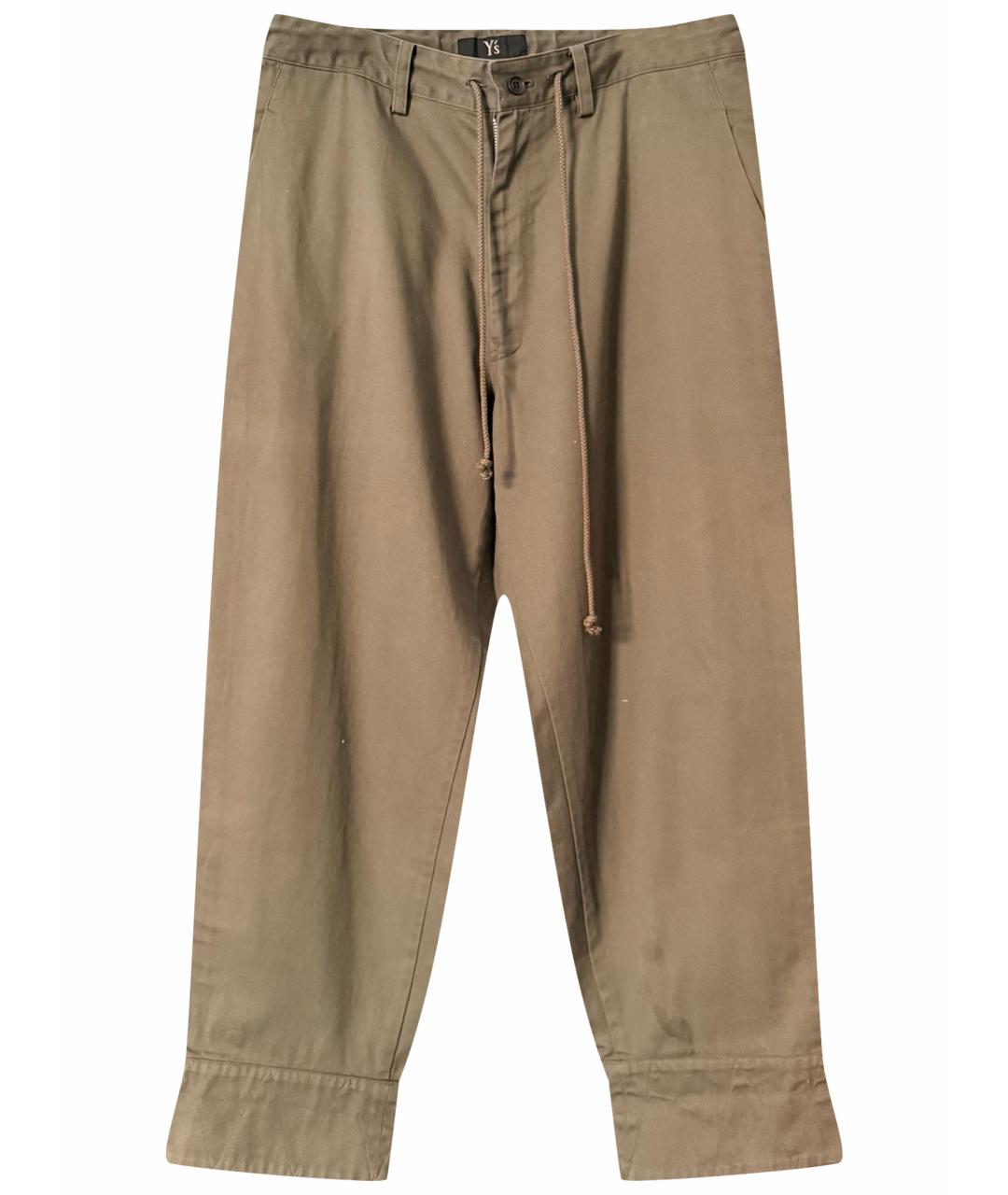 YOHJI YAMAMOTO Хаки хлопковые бриджи, фото 1