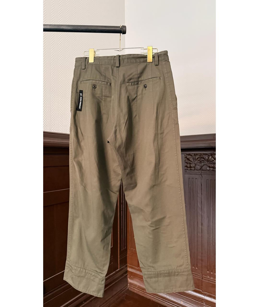 YOHJI YAMAMOTO Хаки хлопковые бриджи, фото 2