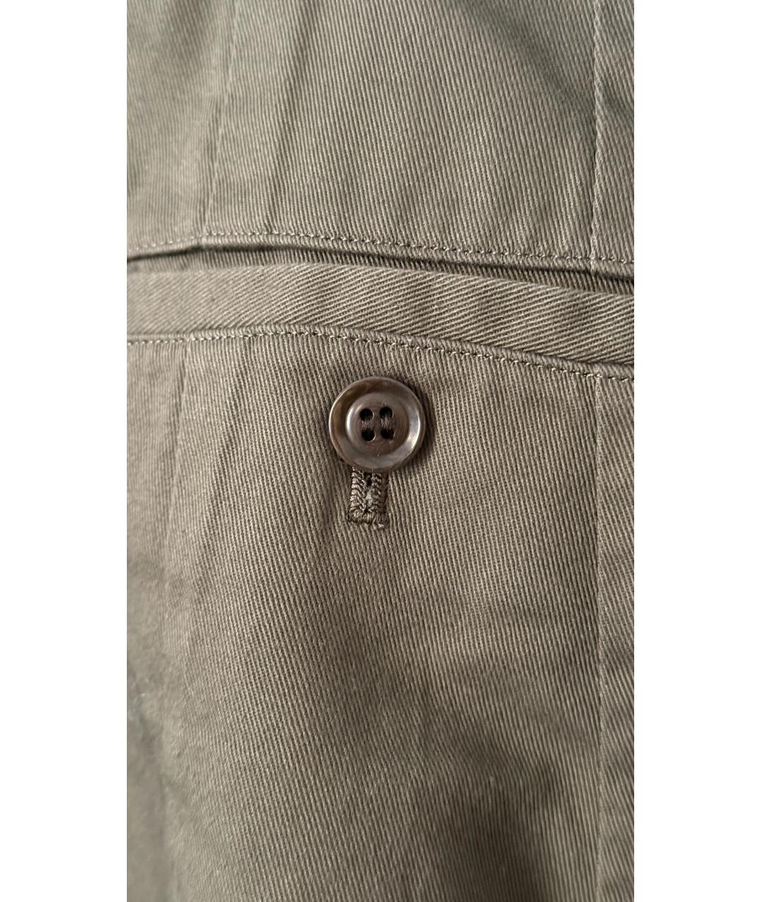 YOHJI YAMAMOTO Хаки хлопковые бриджи, фото 4