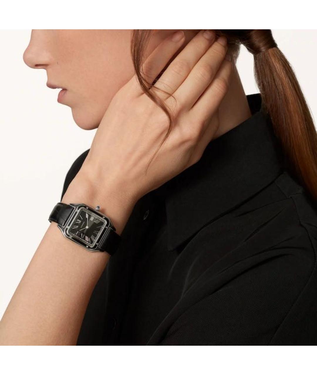 CARTIER Черные часы, фото 3