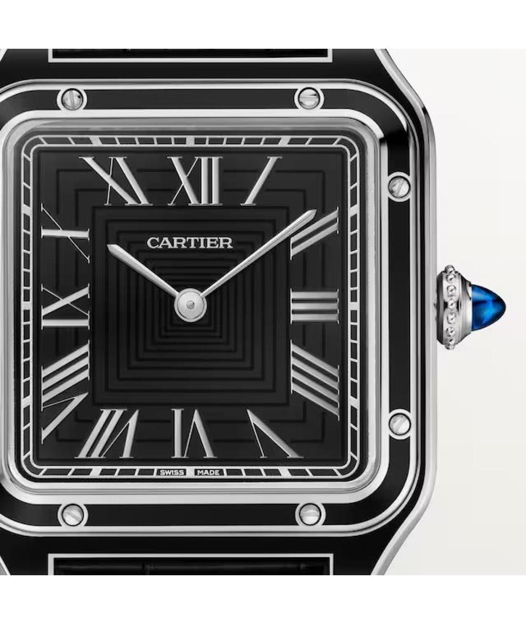 CARTIER Черные часы, фото 5