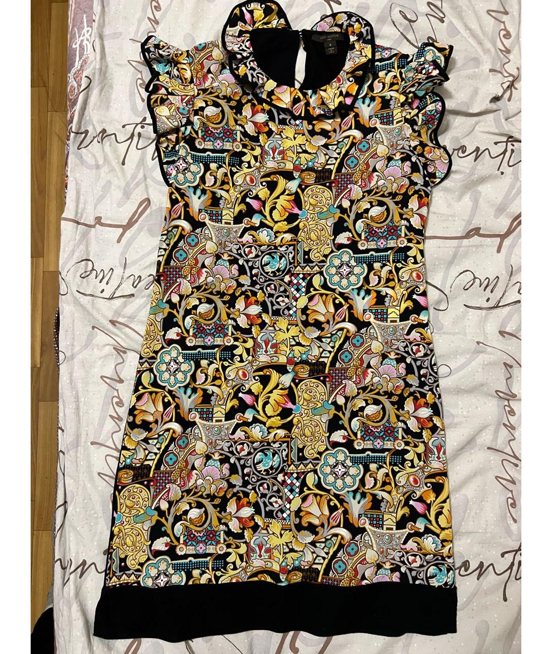 LOUIS VUITTON Мульти шелковое коктейльное платье, фото 8