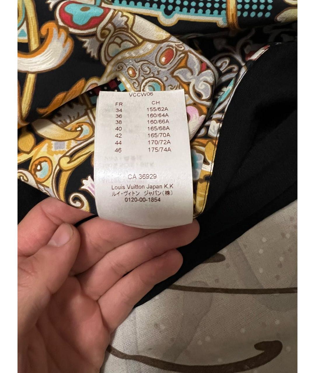 LOUIS VUITTON Мульти шелковое коктейльное платье, фото 7