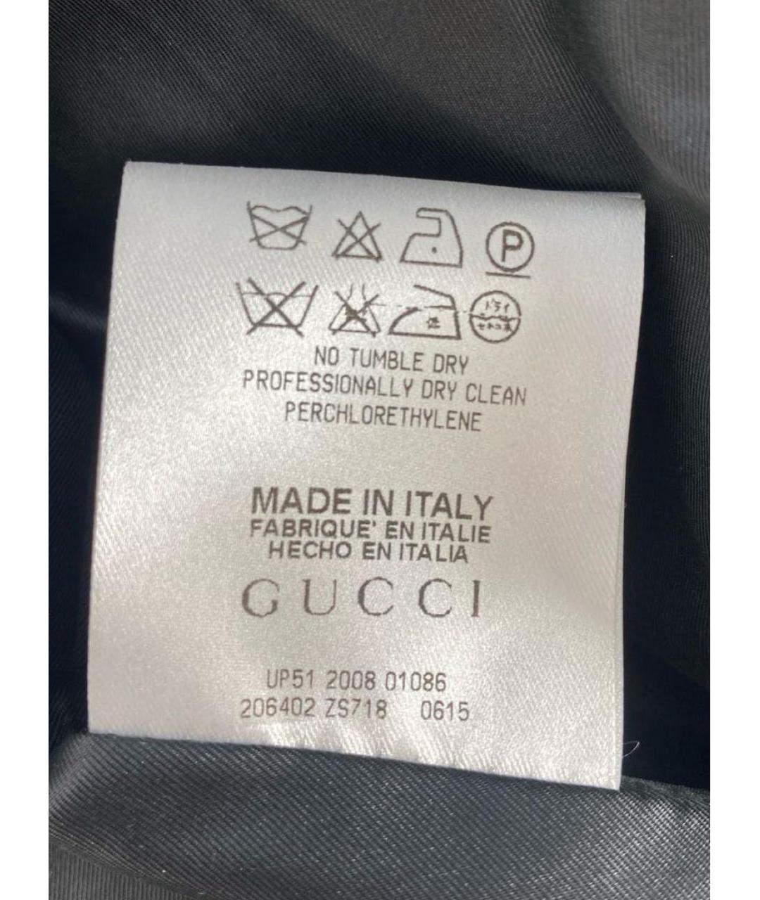 GUCCI Черный полиэстеровый пуховик, фото 7