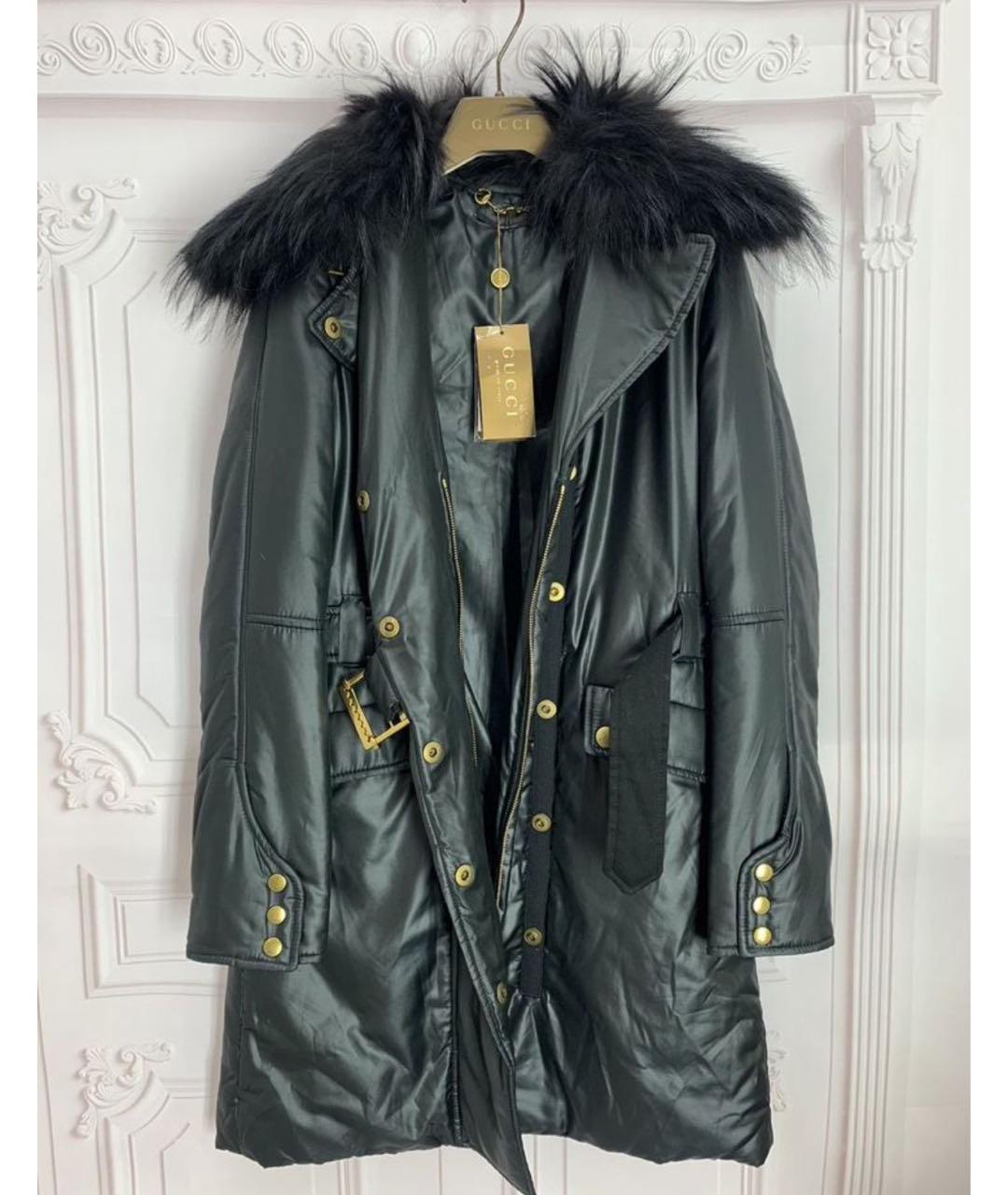 GUCCI Черный полиэстеровый пуховик, фото 6