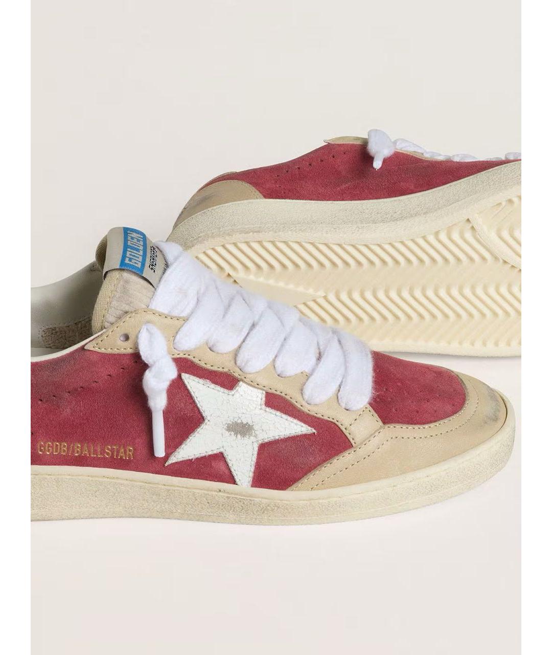 GOLDEN GOOSE DELUXE BRAND Бежевые кожаные кроссовки, фото 3