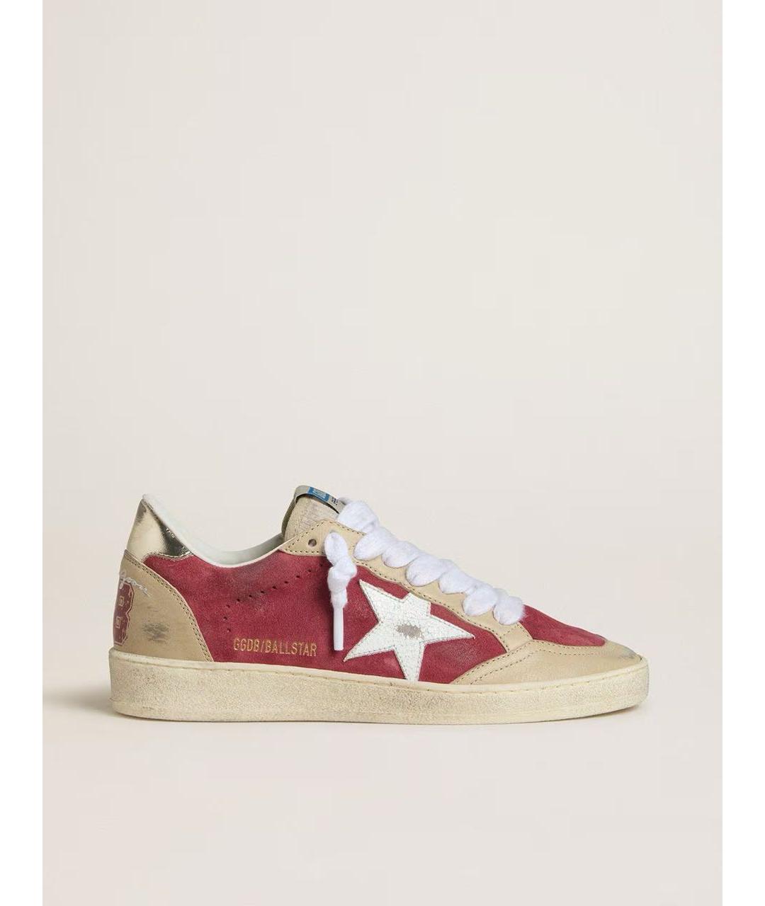 GOLDEN GOOSE DELUXE BRAND Бежевые кожаные кроссовки, фото 5